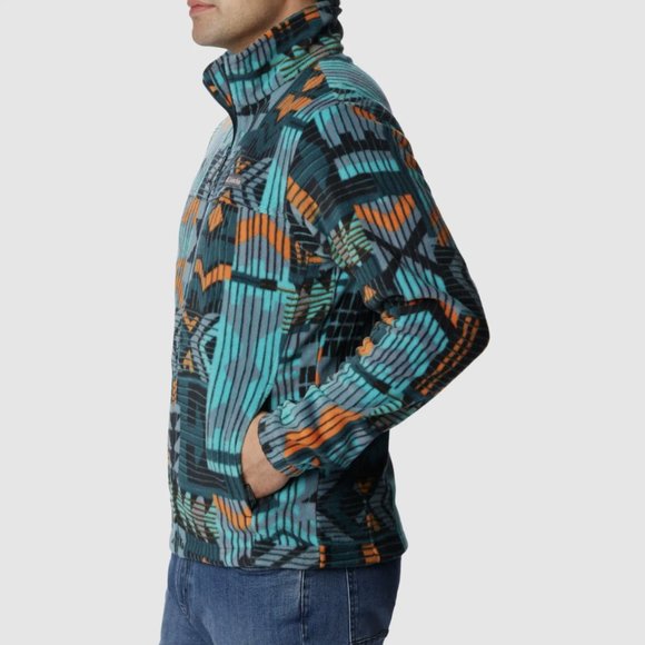COLUMBIA NIGHT WAVE PATHWAYS PRINTED STEENS MOUNTAIN FLEECE ZIP JACKET - Picture 2 of 7